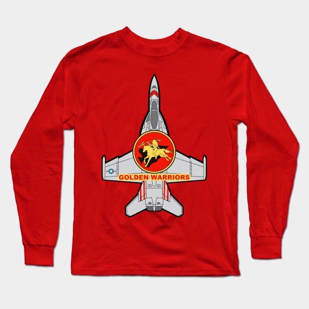 F/A-18 Rhino - Golden Warriors Long Sleeve T-Shirt by MBK